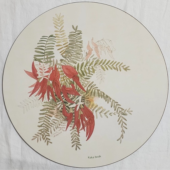 RARE Vintage JASON Wild Flower Round Placemats Set Of 6 - Picture 6 of 10